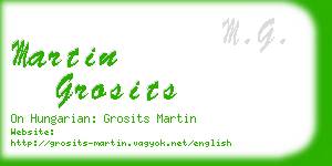 martin grosits business card